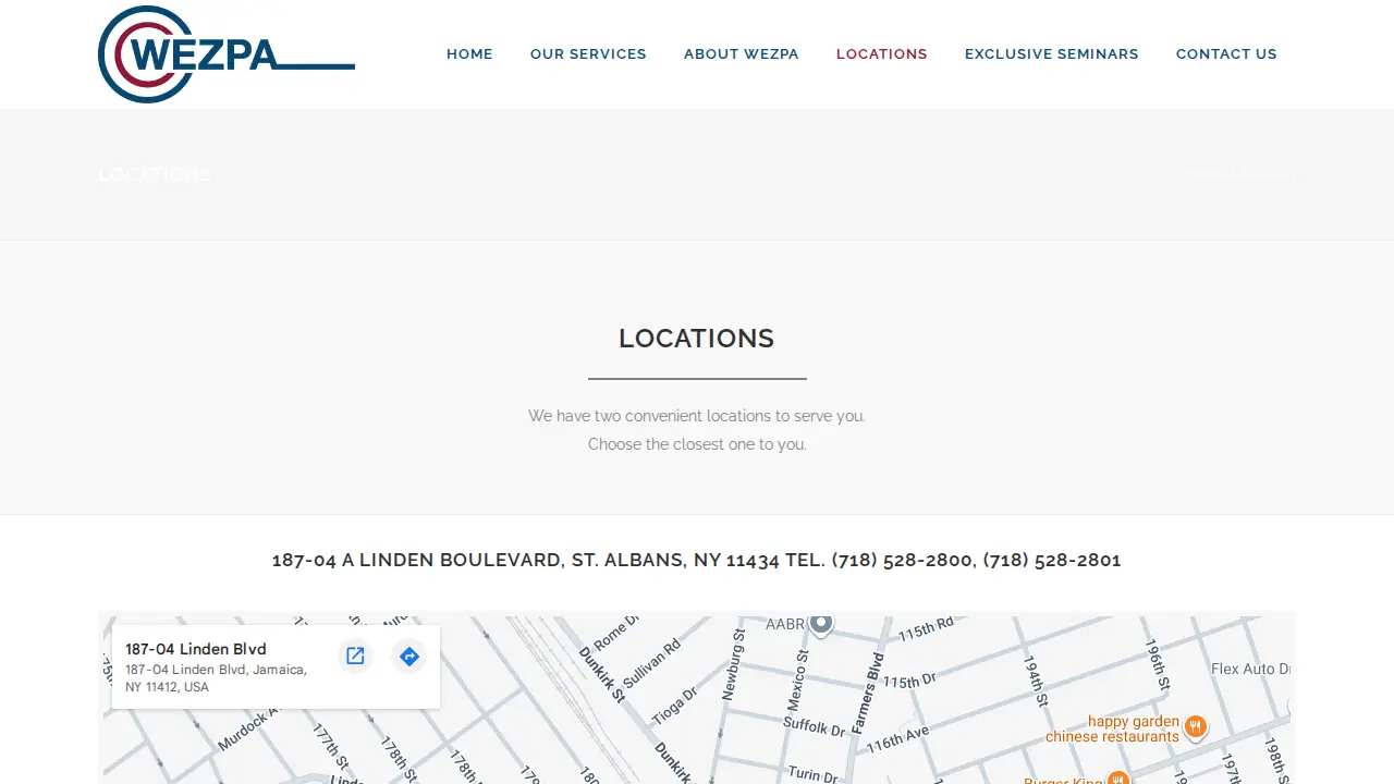 Wezpa Consulting Services page
