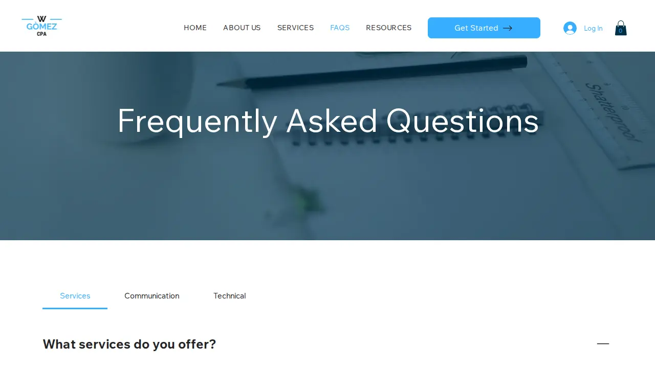 W. Gomez CPA, LLC page