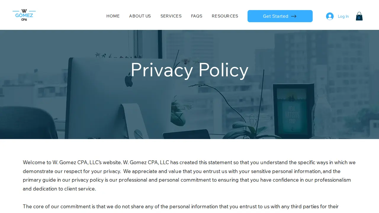 W. Gomez CPA, LLC page