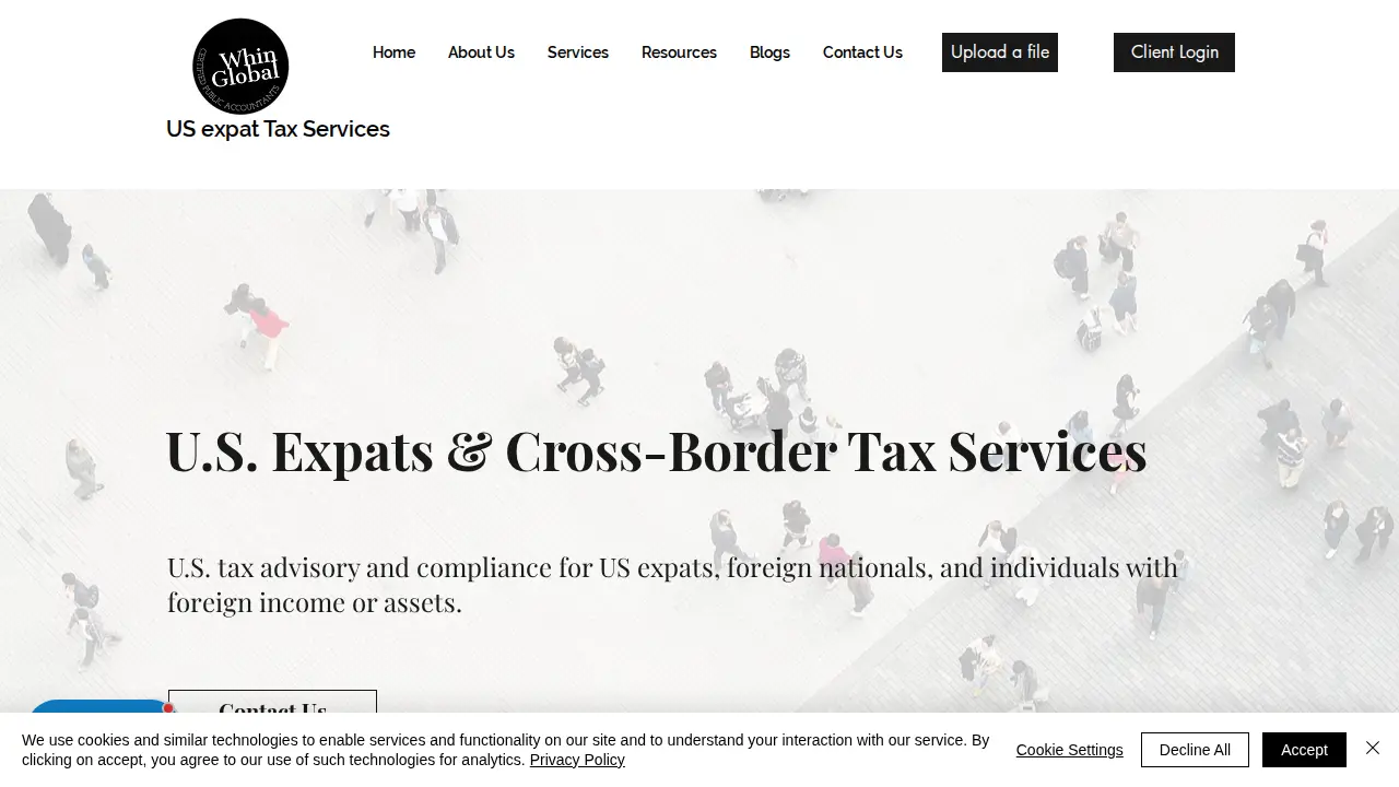 Whin Global page
