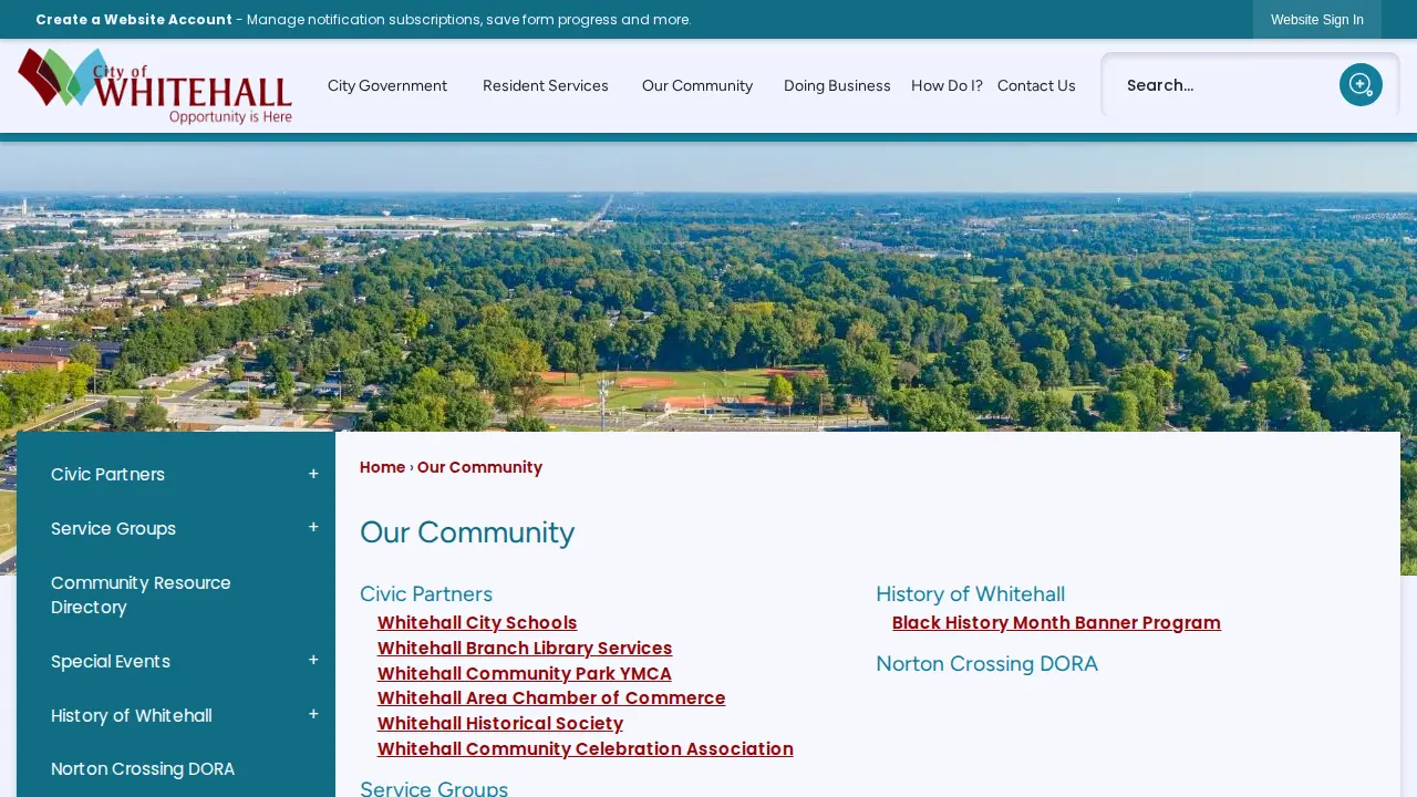 City of Whitehall Income Tax Department page