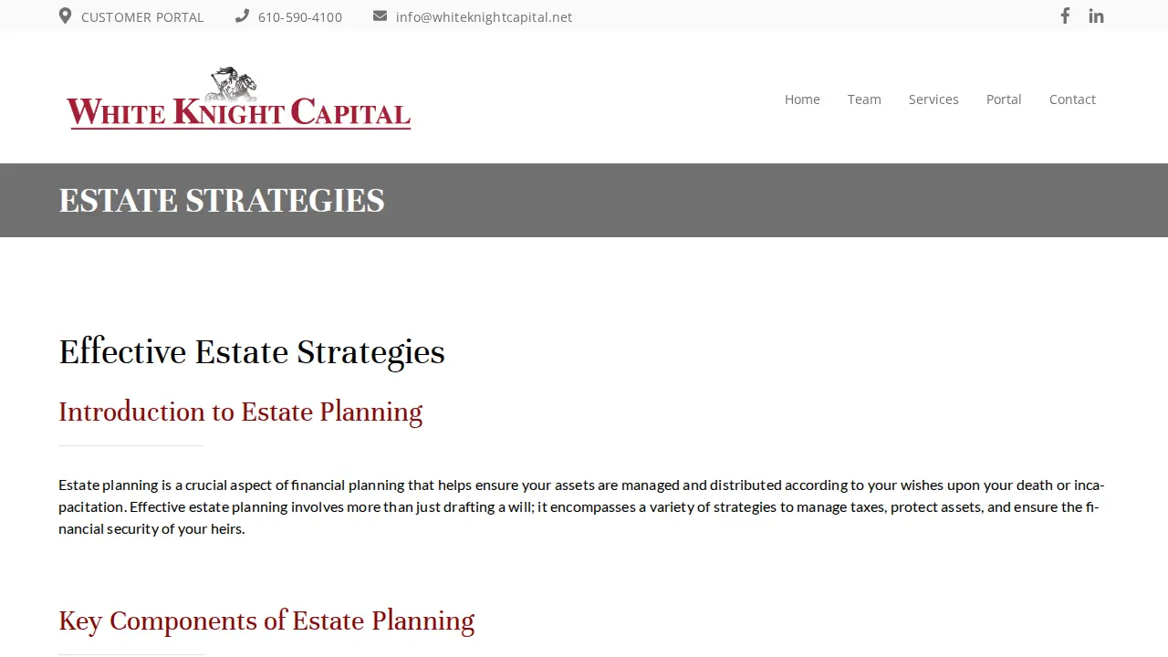 White Knight Capital page