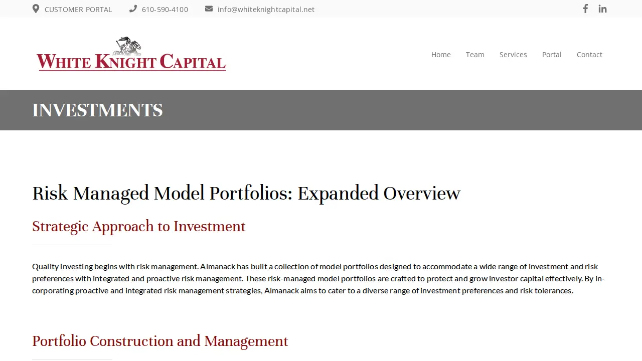 White Knight Capital page