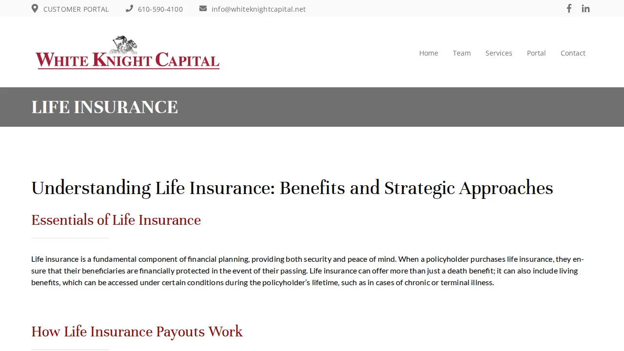 White Knight Capital page