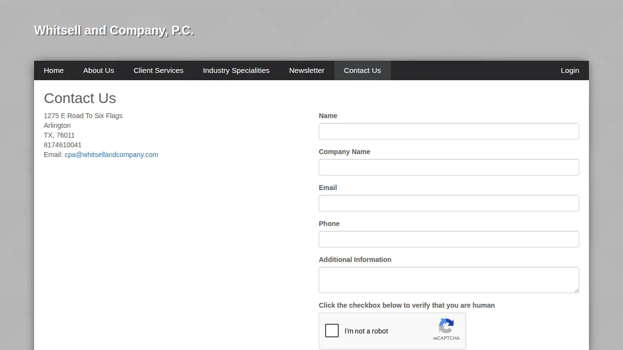 Whitsell & Co page