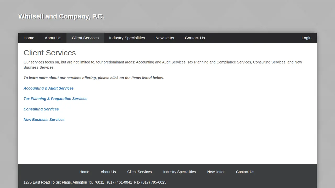 Whitsell & Co page