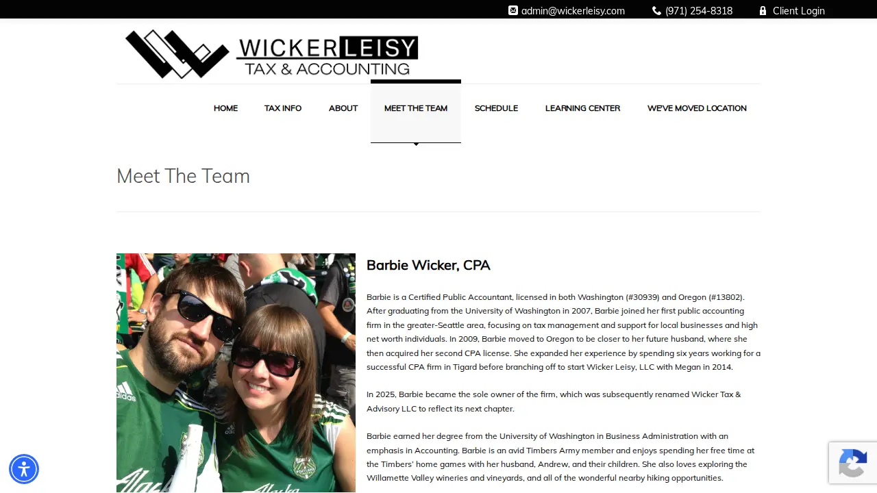 Wicker Leisy Tax & Accounting page