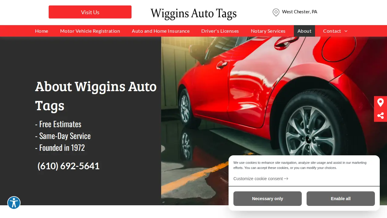 Wiggins Auto Tags page