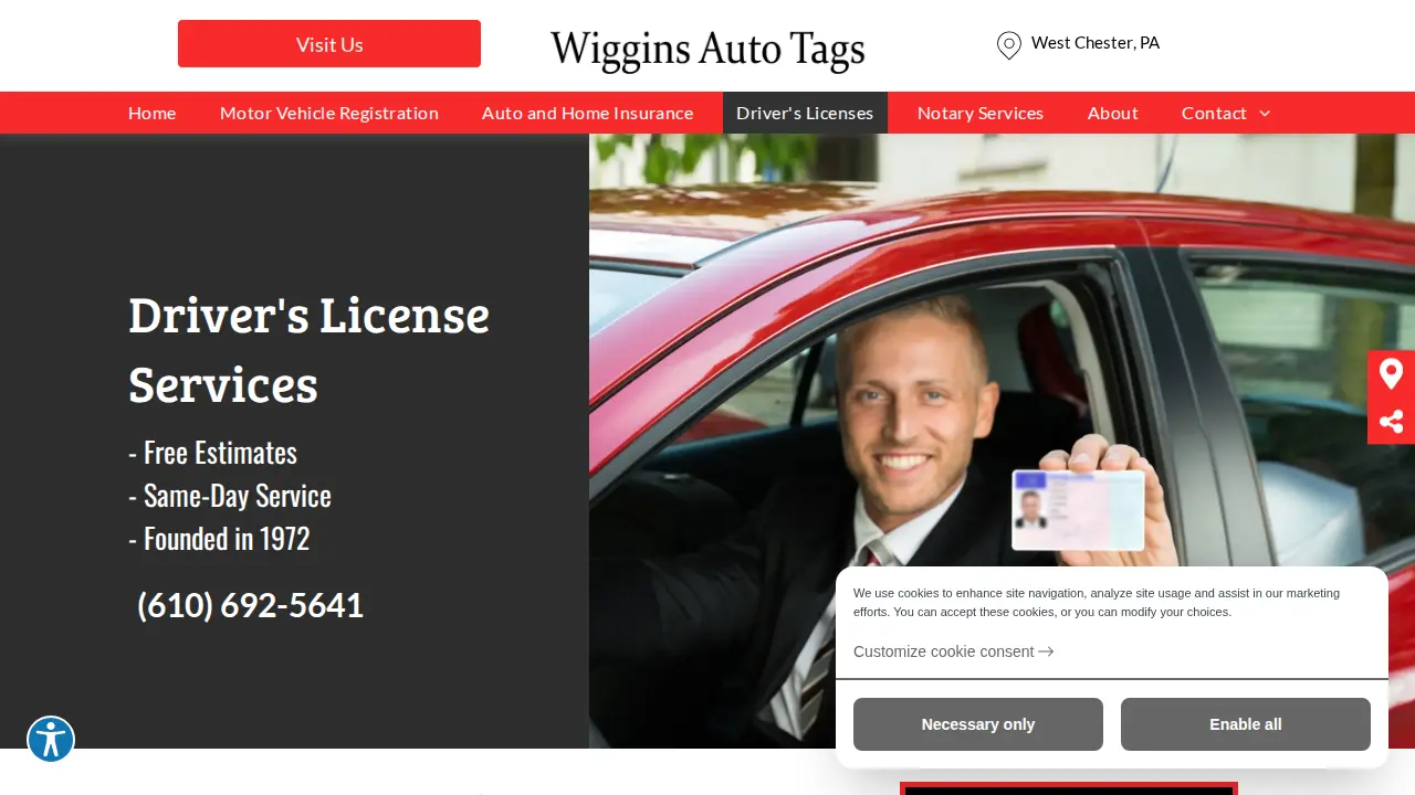 Wiggins Auto Tags page