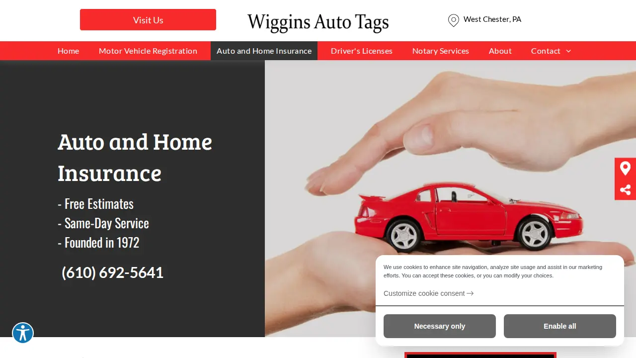 Wiggins Auto Tags page