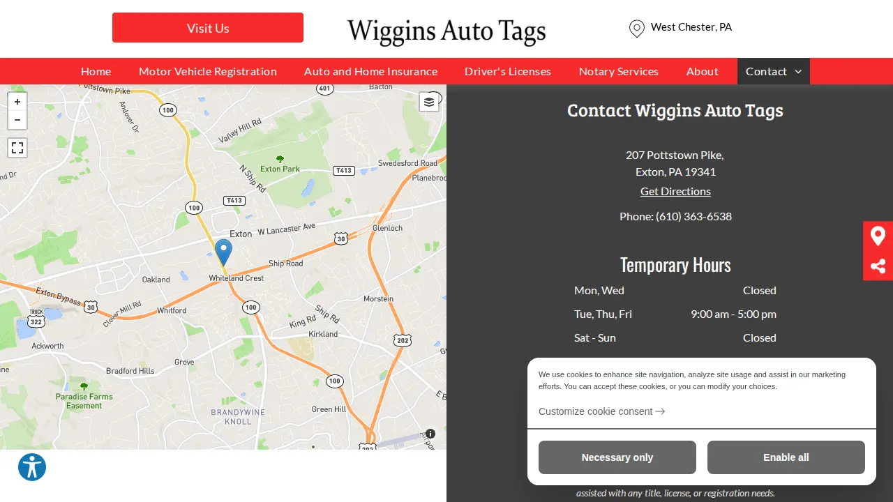 Wiggins Auto Tags page