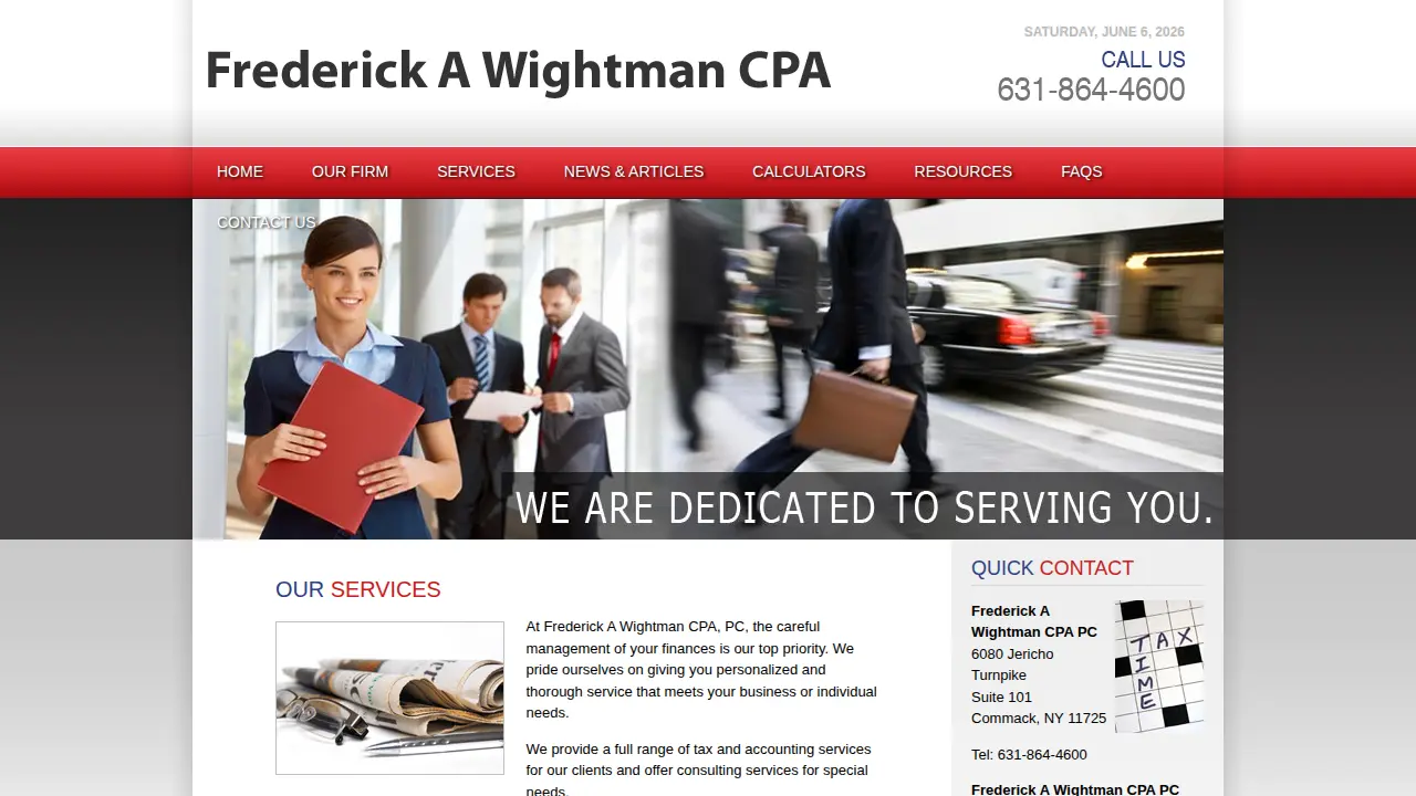 Frederick A. Wightman CPA PC page