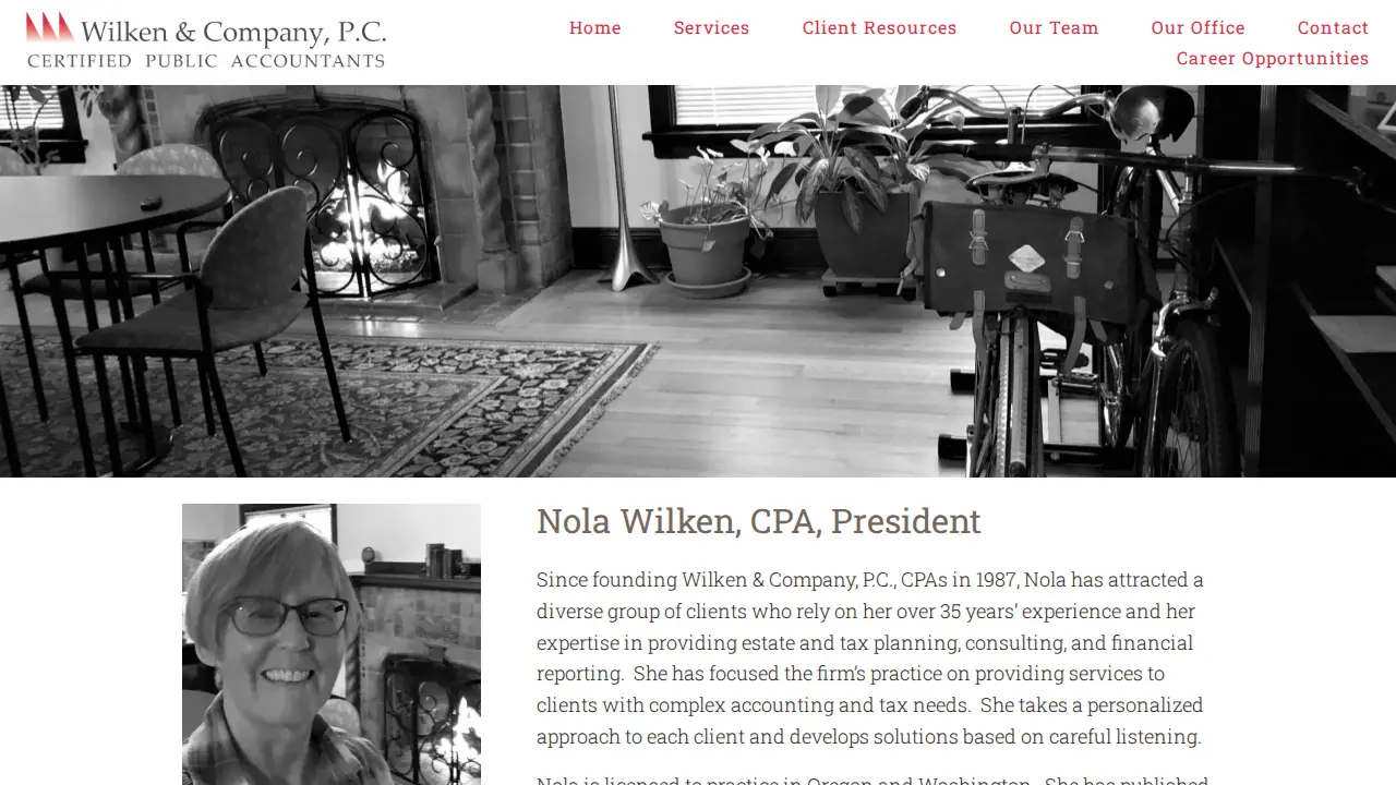 Wilken & Company, P.C., CPAs page
