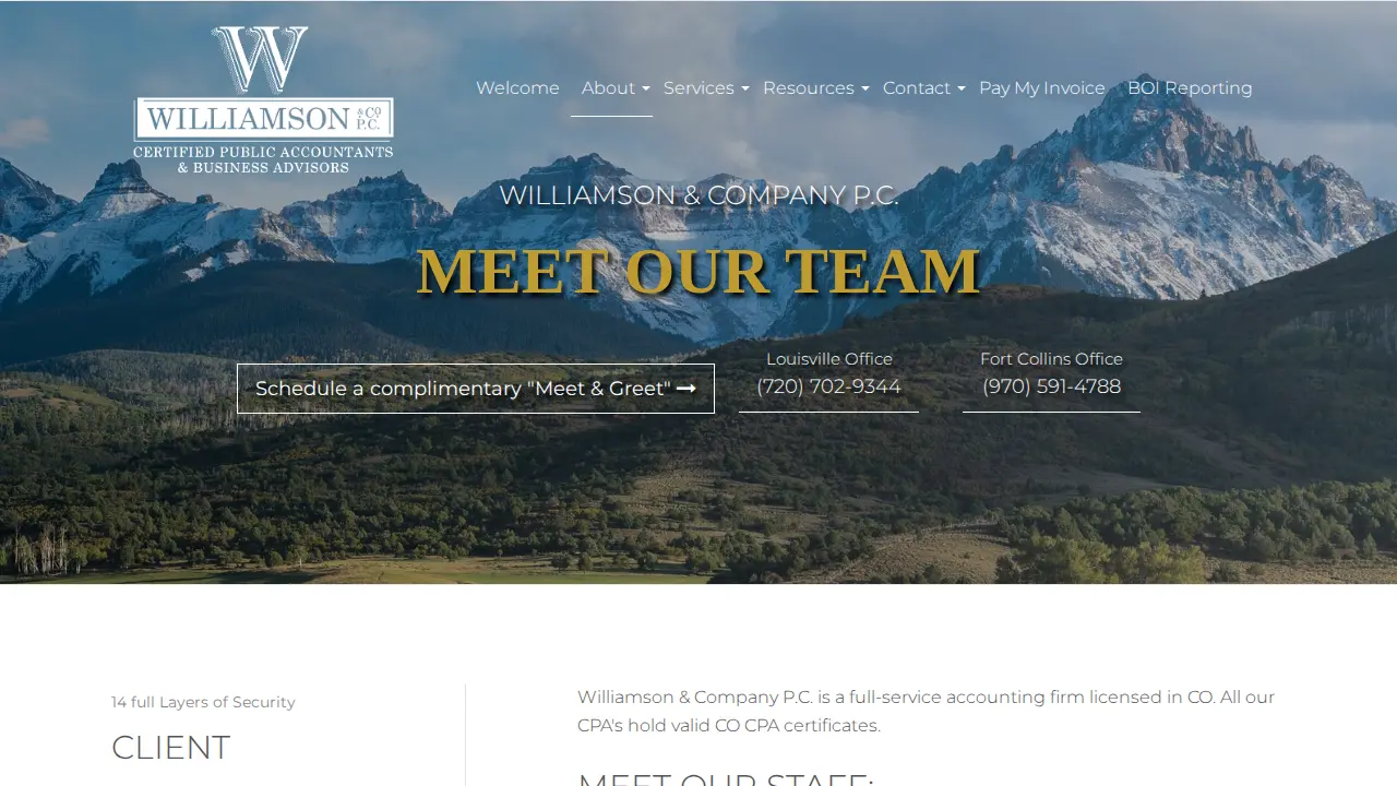 Williamson & Co PC page