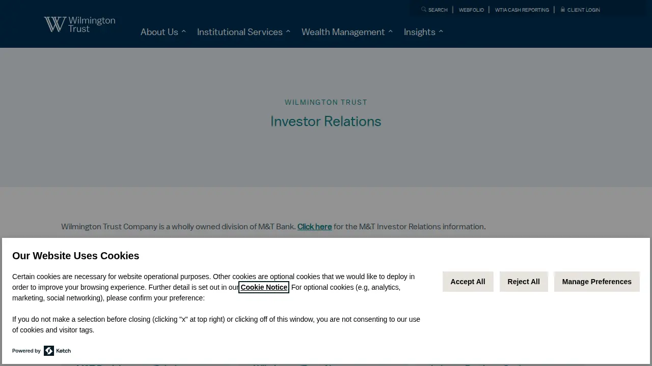 Wilmington Trust page