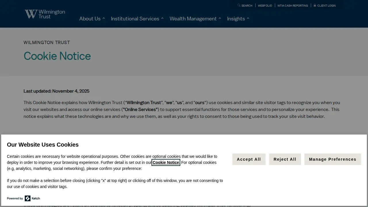 Wilmington Trust page