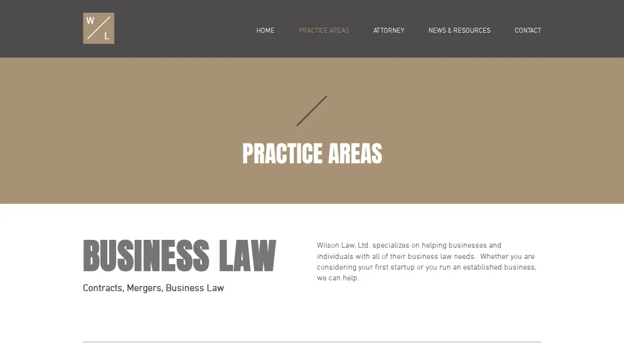 Wilson Law, Ltd. page