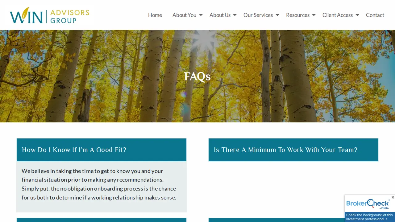 WIN Advisors Group page