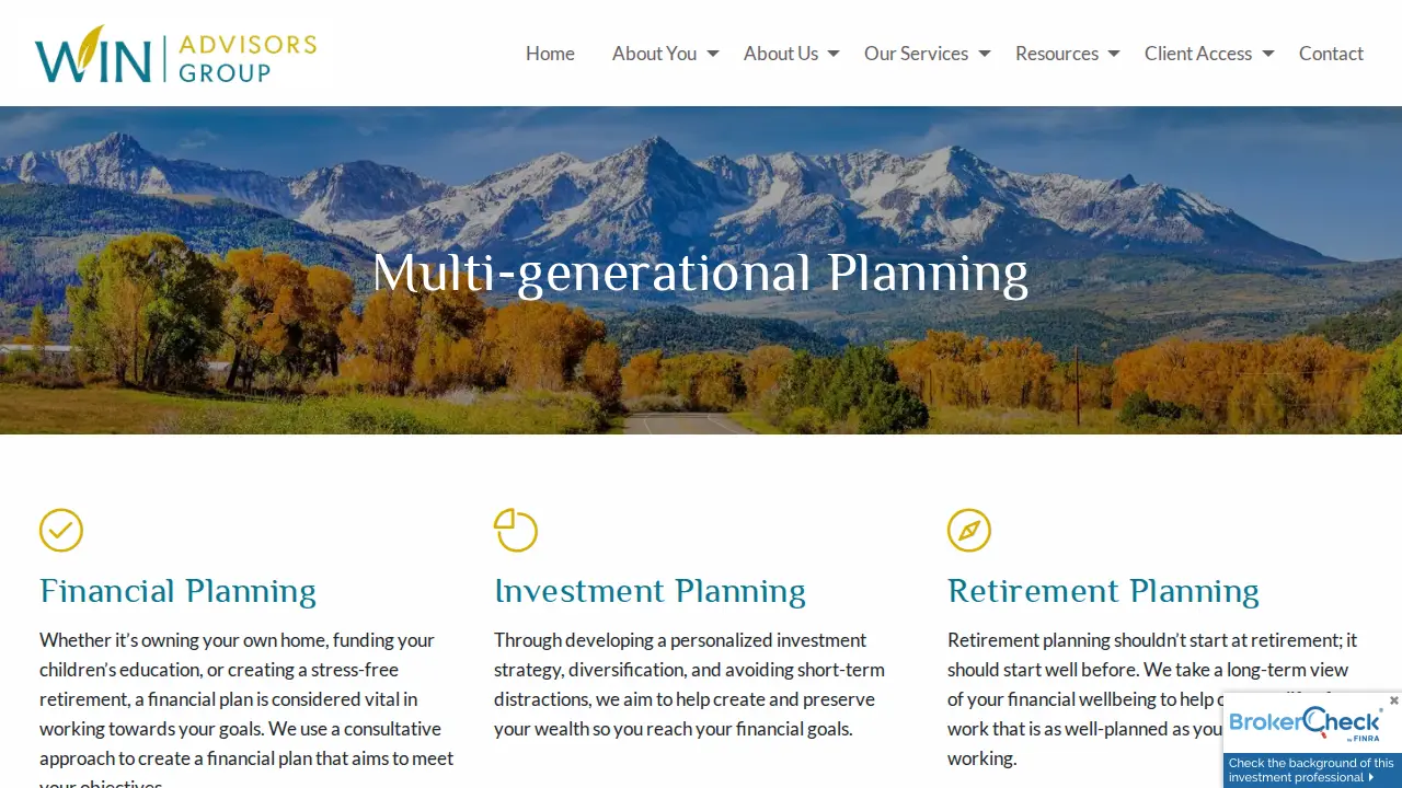 WIN Advisors Group page