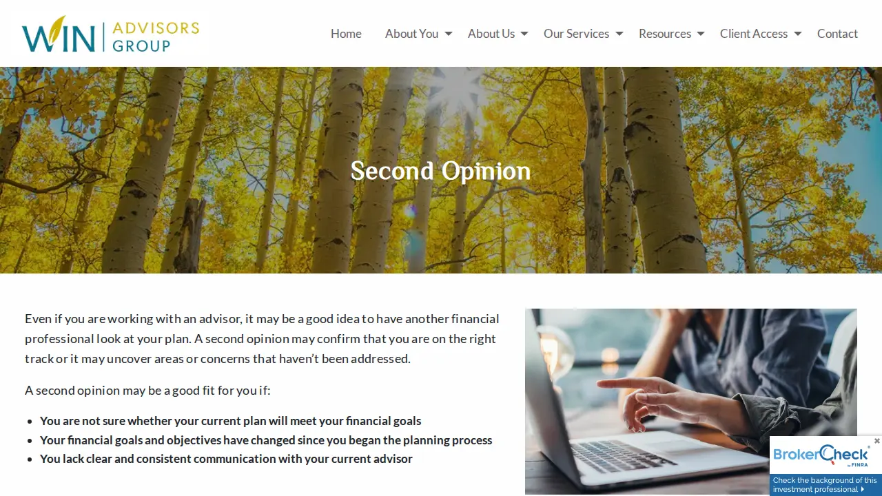 WIN Advisors Group page