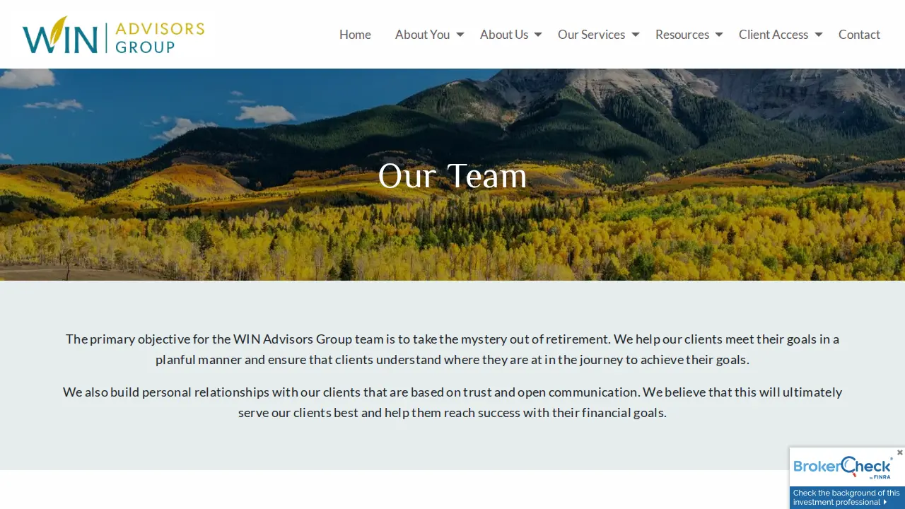 WIN Advisors Group page
