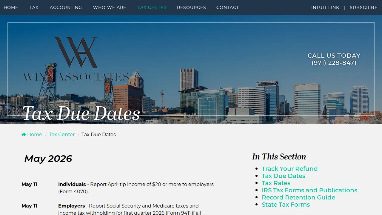 Winn & Associates page