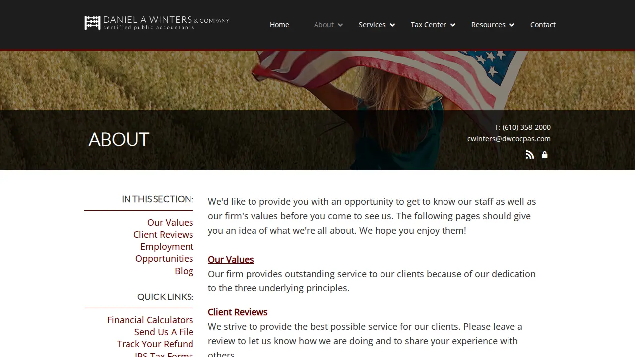 Daniel A Winters & Co page