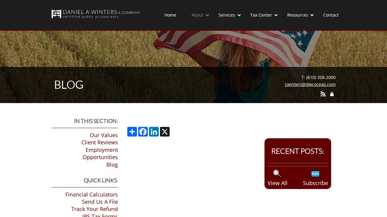 Daniel A Winters & Co page