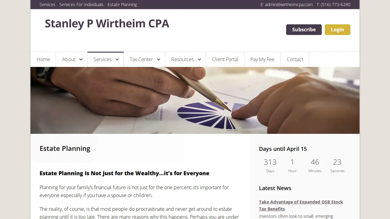 Wirtheim Stanley P CPA page