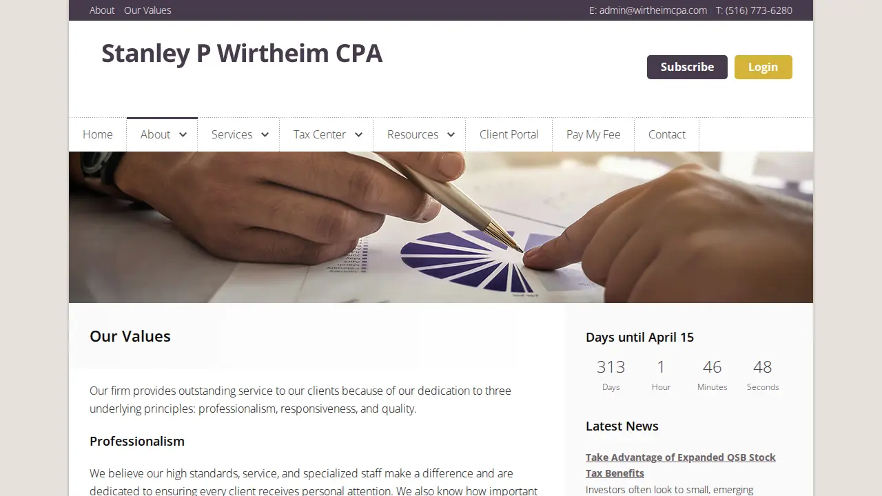 Wirtheim Stanley P CPA page
