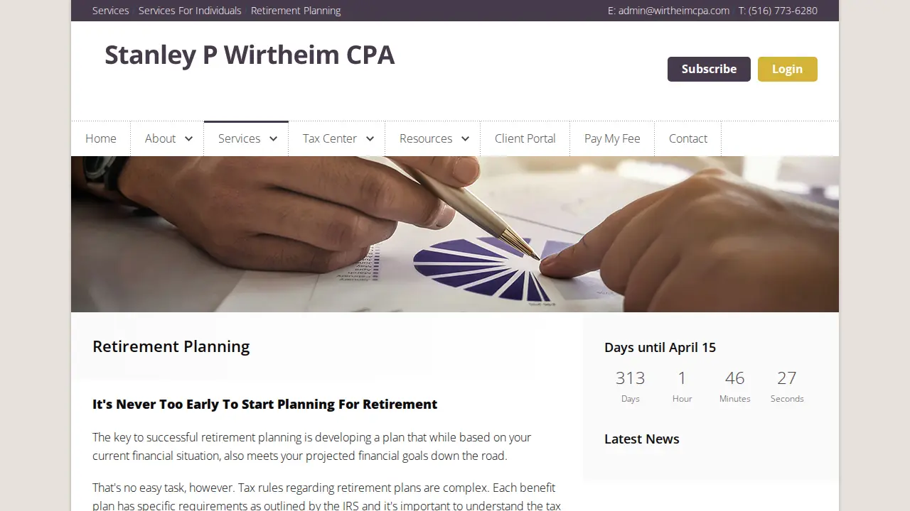 Wirtheim Stanley P CPA page