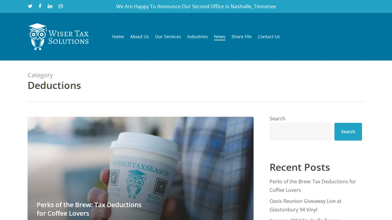 Wiser Tax Solutions LLC page