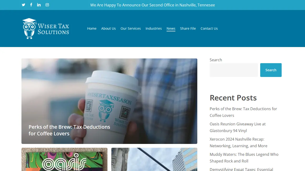 Wiser Tax Solutions LLC page