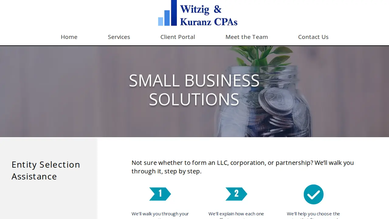 Witzig & Kuranz CPAs page