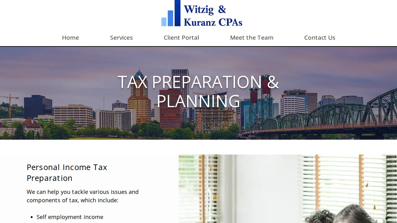 Witzig & Kuranz CPAs page