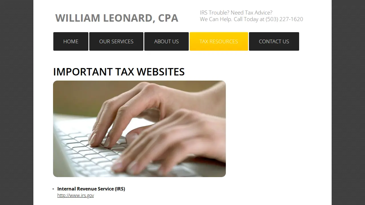 William A Leonard Cpa page