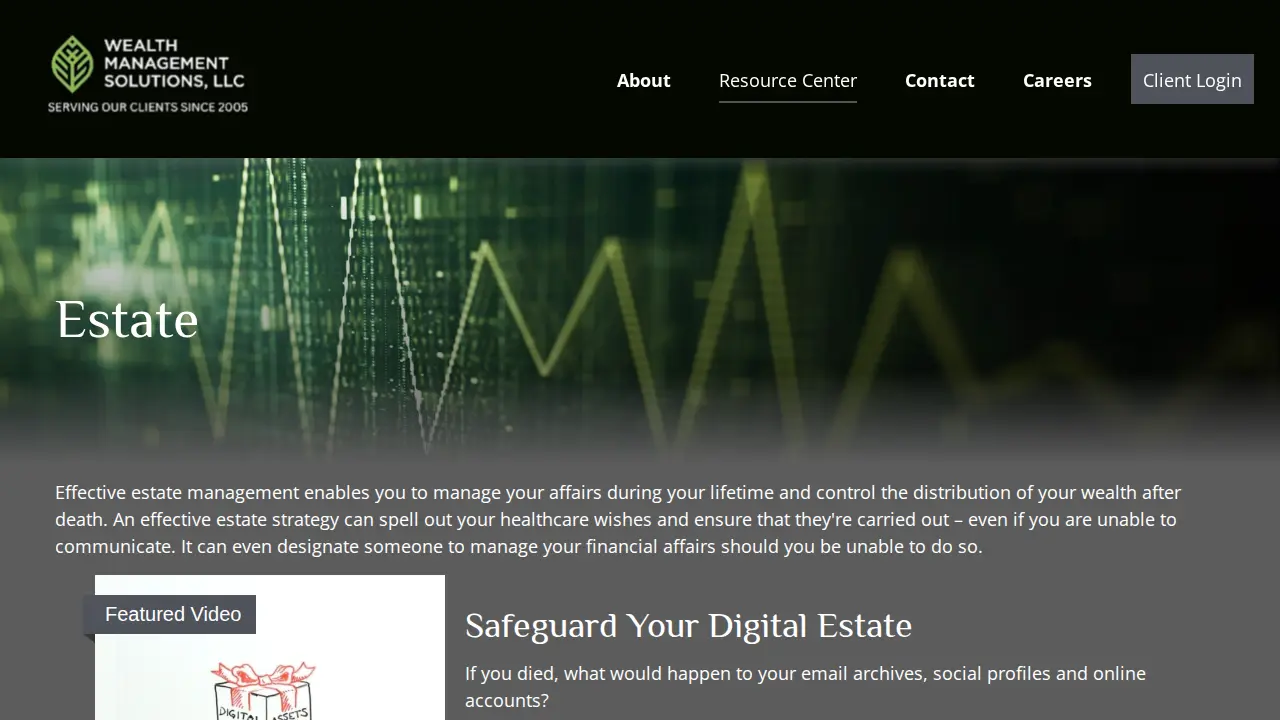 Wealth Management Solutions page