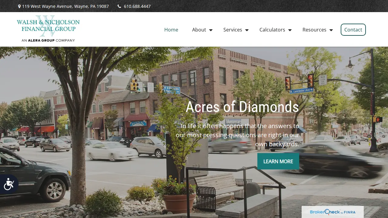 Walsh & Nicholson Financial Group page