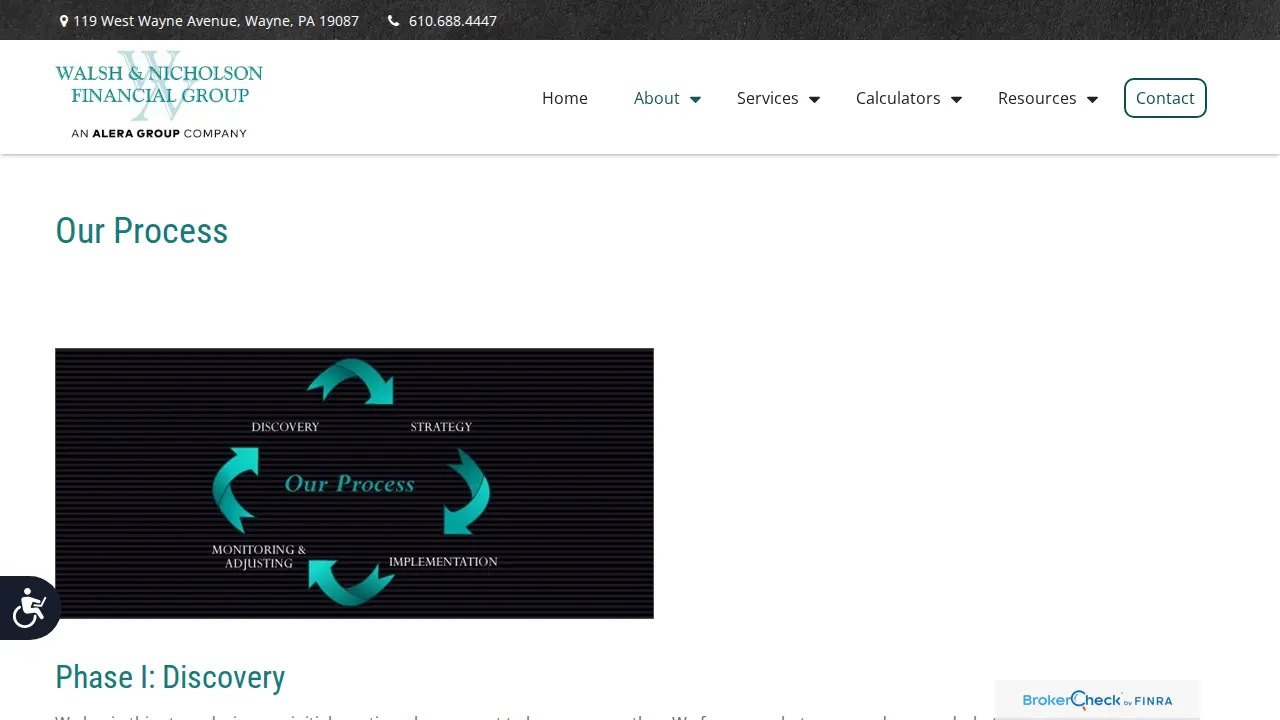 Walsh & Nicholson Financial Group page