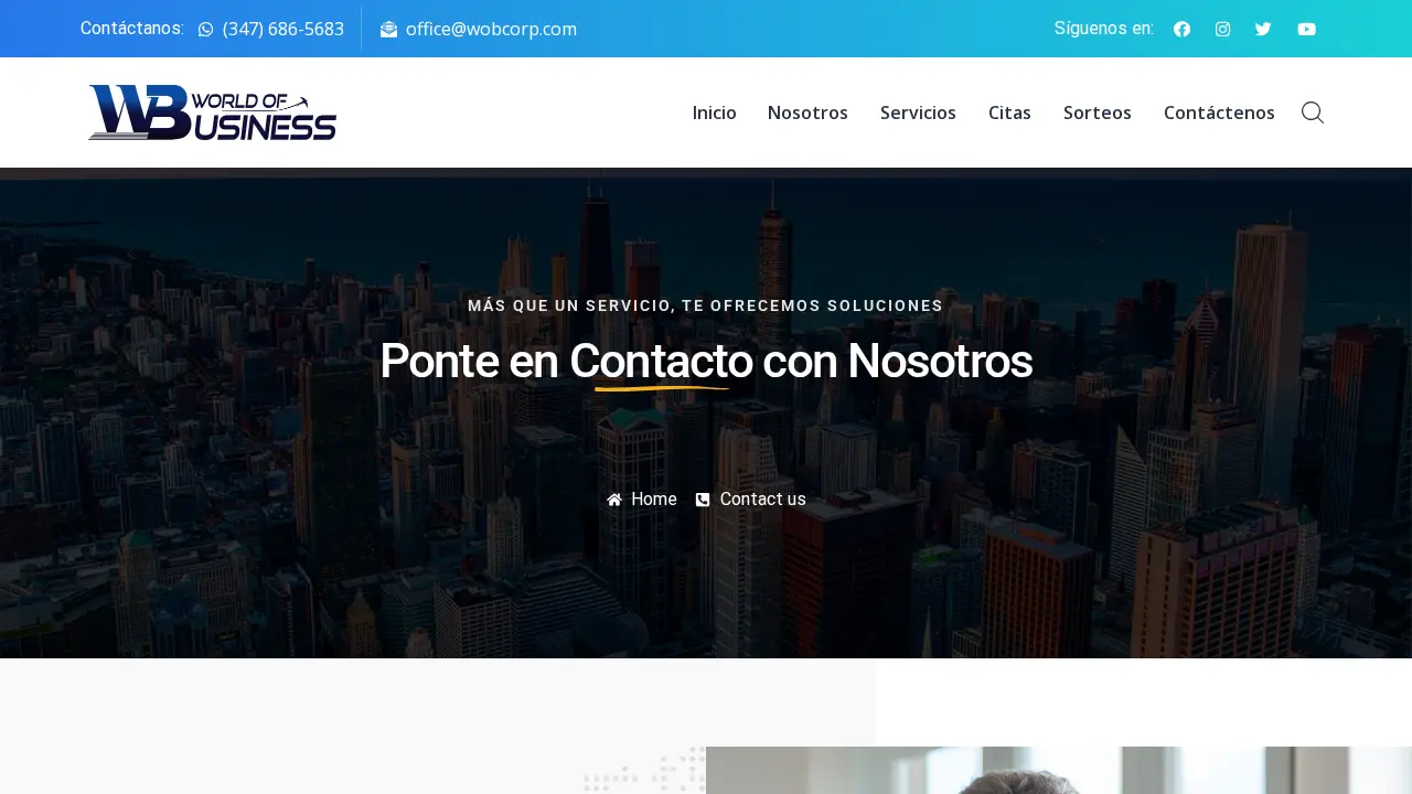 World of Business page