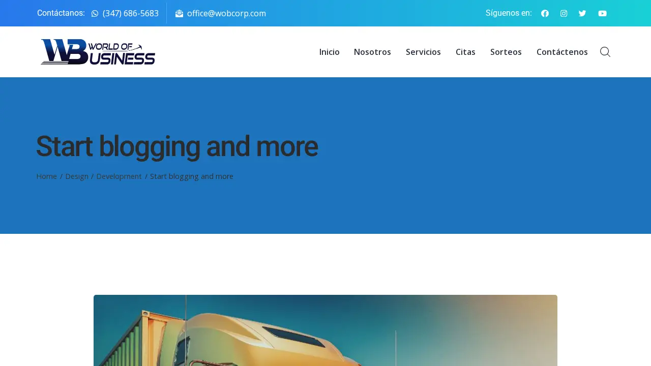 World of Business page