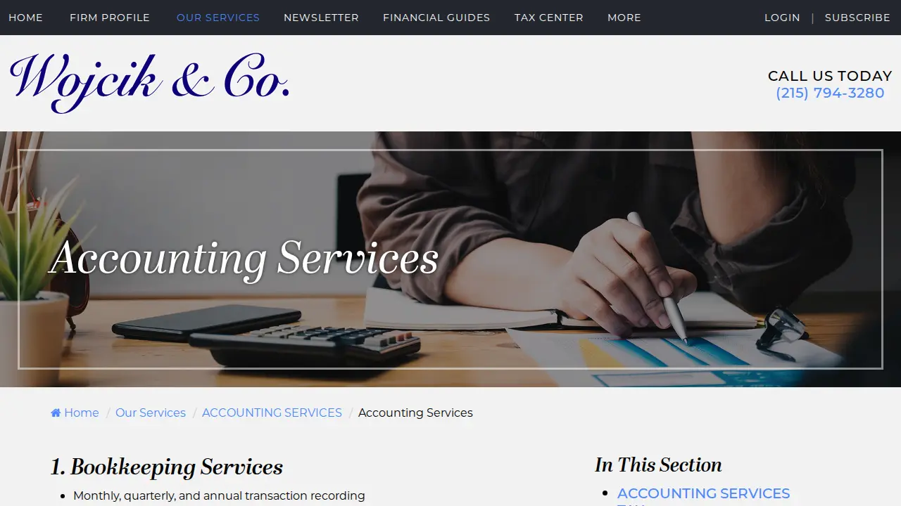 Wojcik & Co. page