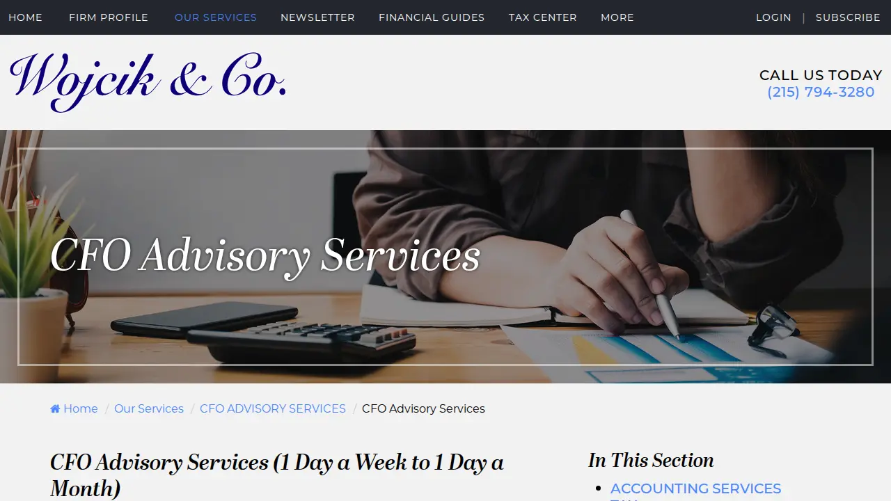 Wojcik & Co. page