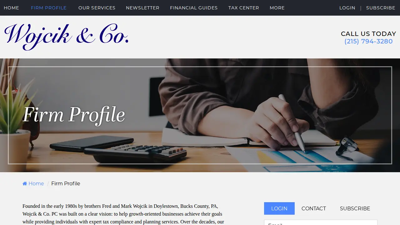 Wojcik & Co. page