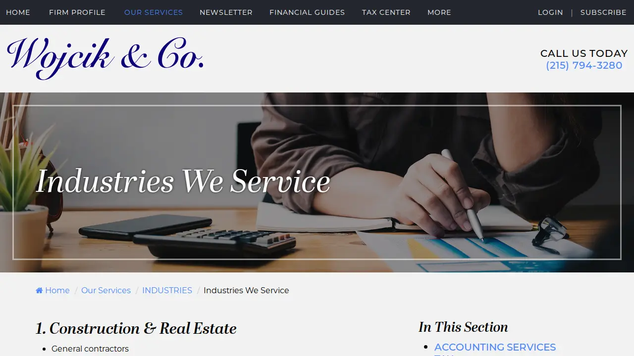 Wojcik & Co. page