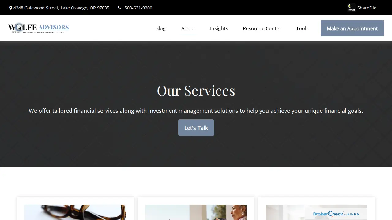 Wolfe Consulting LLC page