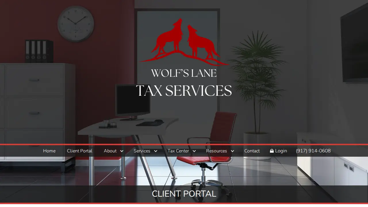 Wolf's Lane Tax Services page