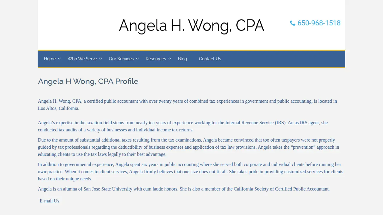 Angela Wong, CPA page