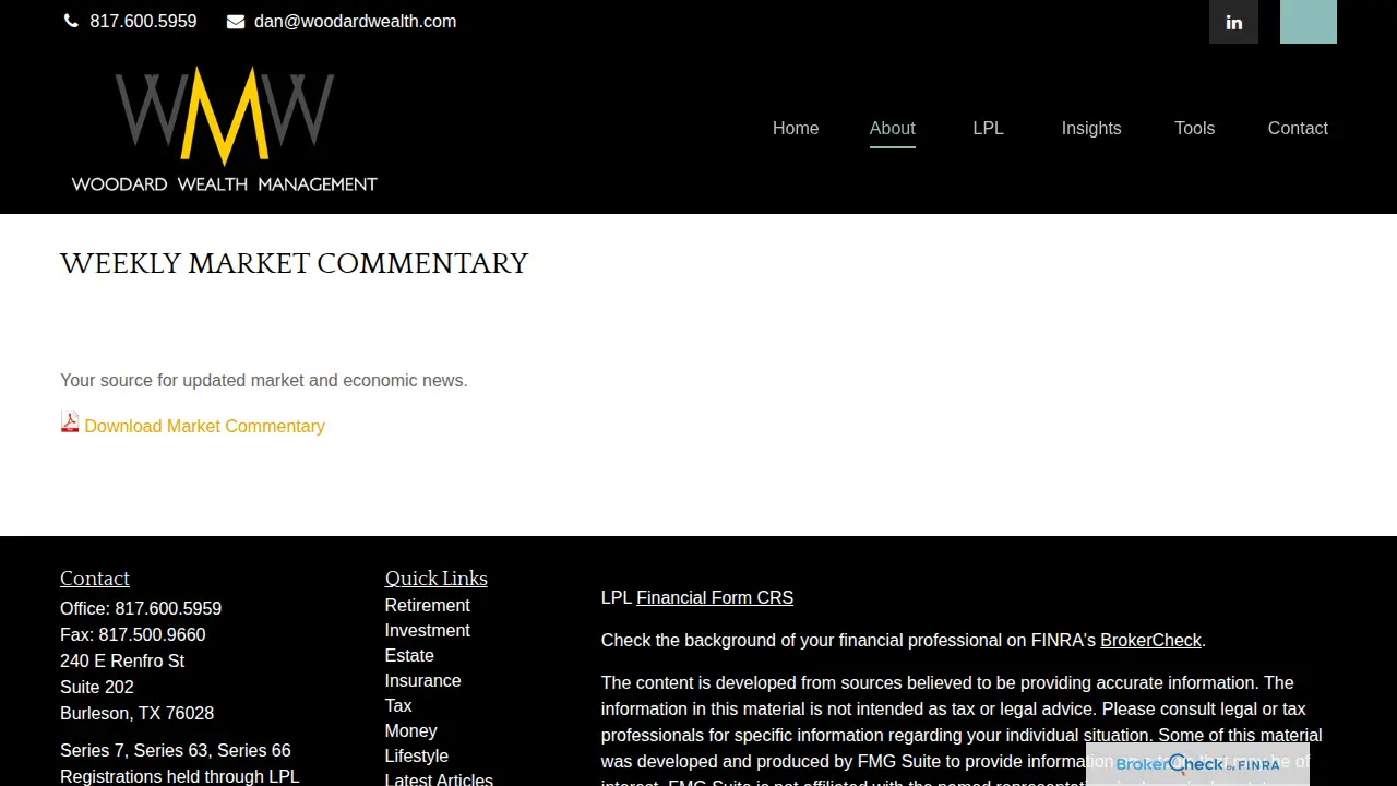 Woodard Wealth Management page