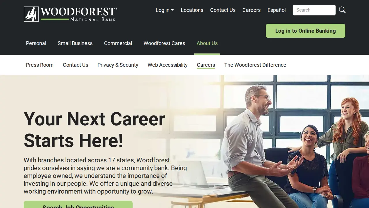 Woodforest National Bank page
